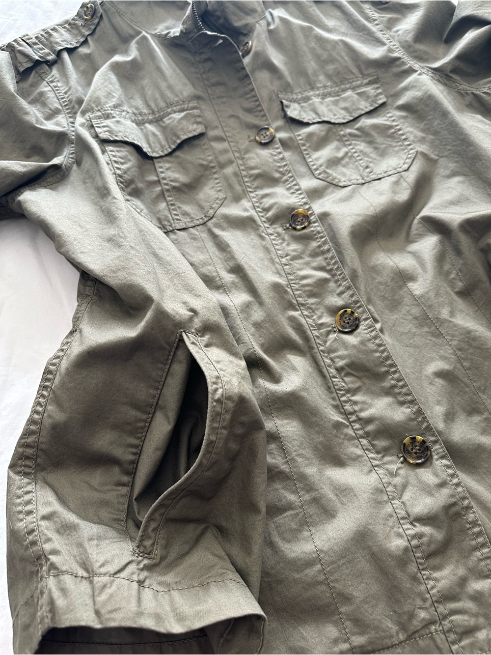Buffalo David Bitton NWT Utility Jacket with Pockets in Olive size XL - Picture 9 of 14